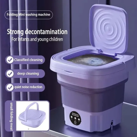 Mini Foldable Washing Machine with Spin Dryer - Portable 2 Kg Capacity Washing Machine